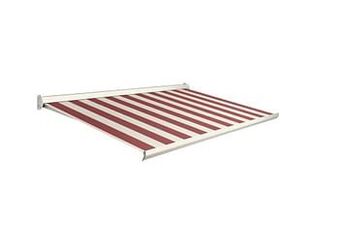 Makro Domasol Elektrische zonneluifel F10 350 x 300 cm rood/crème gestreept aanbieding
