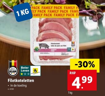 Lidl Filetkoteletten 1kg aanbieding