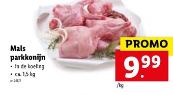 Lidl Mals parkkonijn aanbieding