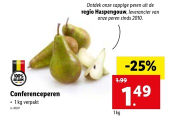 Lidl Conferenceperen 1kg aanbieding