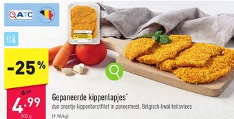 ALDI Gepaneerde kippenlapjes* 500g aanbieding