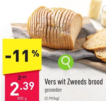 ALDI Vers wit Zweeds brood 800g aanbieding