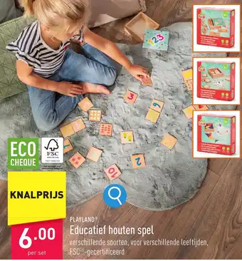ALDI PLAYLANDⓇ Educatief houten spel aanbieding