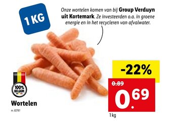 Lidl Wortelen 1kg aanbieding