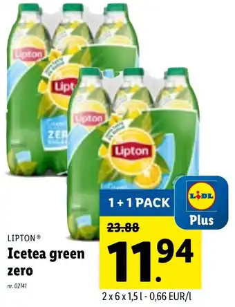 Lidl Icetea green zero 1.5l aanbieding