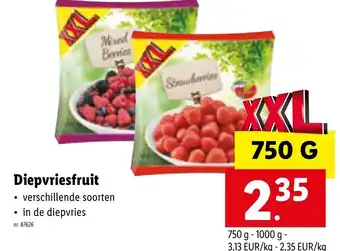 Lidl Diepvriesfruit 750g aanbieding
