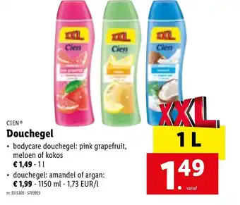 Lidl Douchegel 1l aanbieding