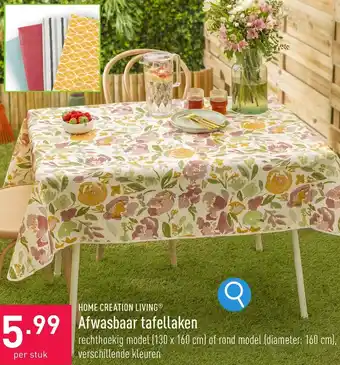 ALDI HOME CREATION LIVINGⓇ Afwasbaar tafellaken aanbieding