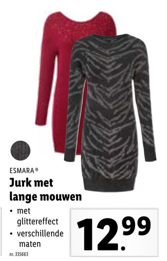 Lidl Jurk met lange mouwen aanbieding