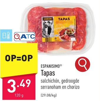 ALDI ESPANISIMOⓇ Tapas 120g aanbieding