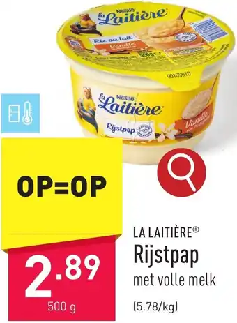 ALDI LA LAITIÈREⓇ Rijstpap 500g aanbieding