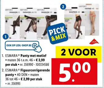 Lidl Panty met motief 36 t.e.m. 46 aanbieding