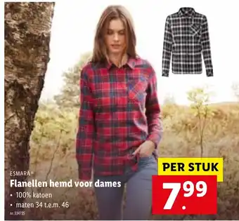 Lidl Flanellen hemd voor dames 34 t.e.m. 46 aanbieding