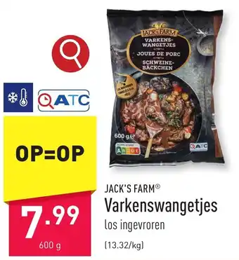 ALDI JACK'S FARMⓇ Varkenswangetjes 600g aanbieding