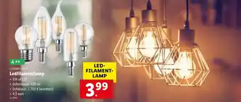 Lidl Ledfilamentlamp 4.3 watt aanbieding