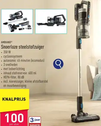 ALDI AMBIANOⓇ Snoerloze steelstofzuiger 350W aanbieding