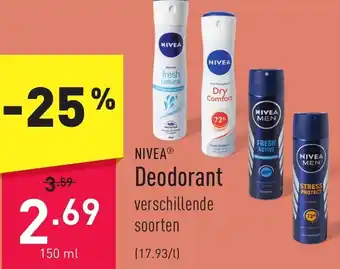 ALDI NIVEAⓇ Deodorant 150ml aanbieding