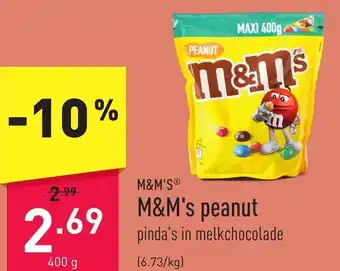 ALDI M&M'S® M&M's peanut 400g aanbieding