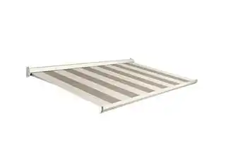 Makro Domasol Elektrische zonneluifel F10 400 x 300 cm zand/crème gestreept aanbieding