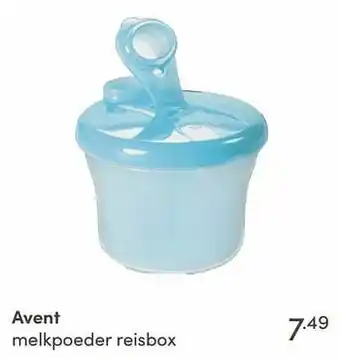 Baby & Tiener Avent melkpoeder reisbox aanbieding