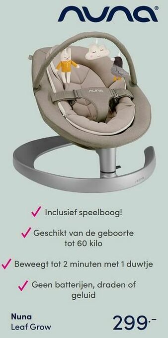 Baby & Tiener Nuna leaf grow aanbieding