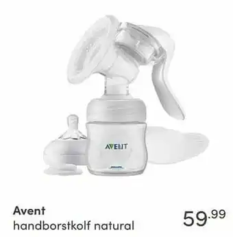 Baby & Tiener Avent handborstkolf natural aanbieding
