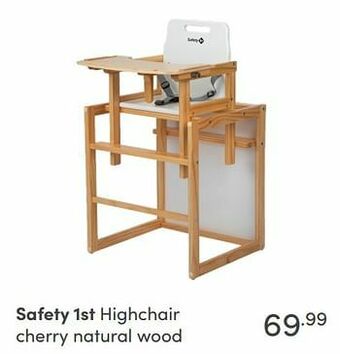 Safety 1st highchair cherry natural wood