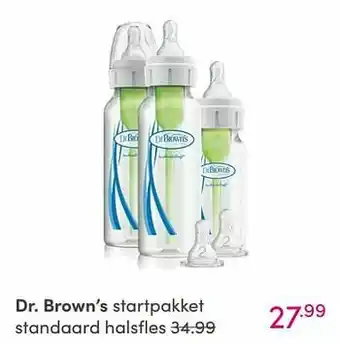 Baby & Tiener Dr. brown’s startpakket standaard halsfles aanbieding