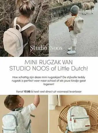 Baby & Tiener Mini rugzak van studio noos of little dutch aanbieding