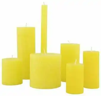 HEMA HEMA Rustieke Kaarsen Geel (geel) aanbieding