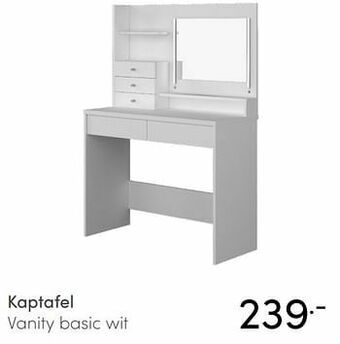 Kaptafel vanity basic wit