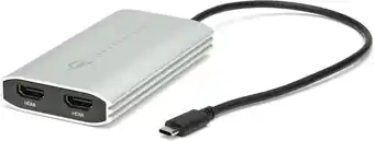 Owc - usb-c naar dual hdmi 4k display adapter - met displaylink voor apple m1 mac - zilver