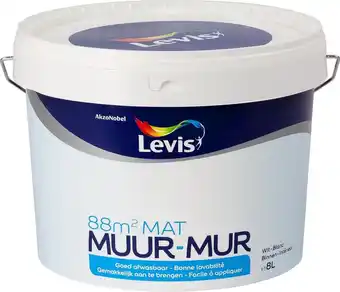 Bol.com Levis muurverf - mat - wit - 8l aanbieding