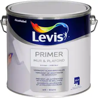 Bol.com Levis primer - muur & plafond - wit - 2.5l aanbieding