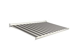 Makro Domasol Elektrische zonneluifel F10 350 x 300 cm grijs/crème gestreept aanbieding