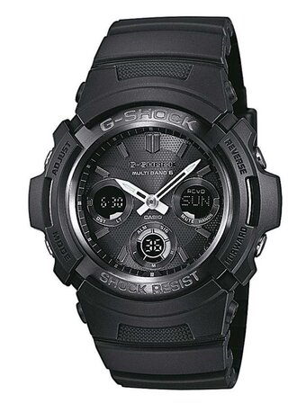 Bol.com Casio g-shock awg-m100b-1aer herenhorloge 46 mm - zwart aanbieding