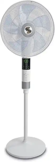 Bol.com Solis breeze 360° statiefventilator 7582 - ventilator staand met afstandsbediening - timerfunctie - 140 cm hoog - wit aanbieding