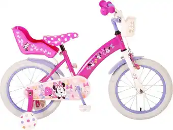 Bol.com Disney minnie cutest ever! kinderfiets - meisjes - 16 inch - roze aanbieding