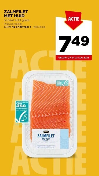 Jumbo Zalmfilet met huid aanbieding