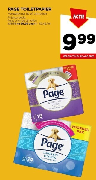 Jumbo Page toiletpapier aanbieding