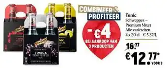Delhaize Tonic schweppes aanbieding
