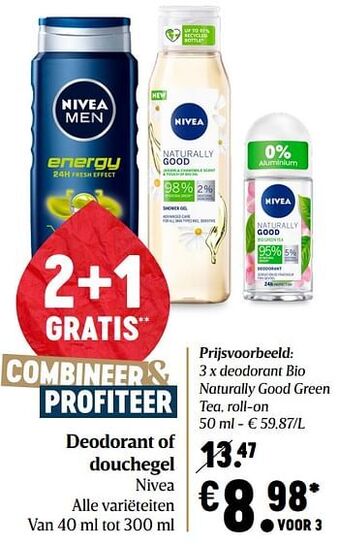 Delhaize Deodorant of douchegel aanbieding