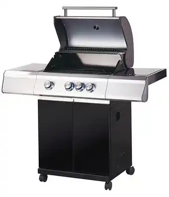 Makro Tarrington House Gasbarbecue 3+1 branders zwart aanbieding