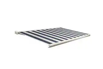 Makro Domasol Elektrische zonneluifel F20 450 x 300 cm blauw/crème gestreept aanbieding