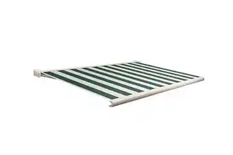 Makro Domasol Elektrische zonneluifel F20 450 x 300 cm groen/crème gestreept aanbieding