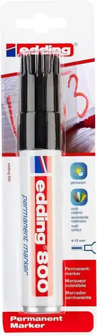 Edding 800 permanent marker blister van 1 zwart - alcoholstift