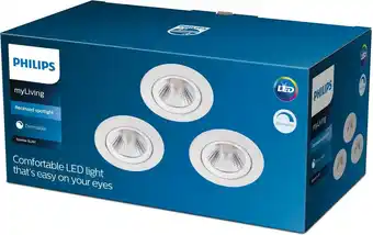 Philips sparkle inbouwspot - 3-lichts - wit