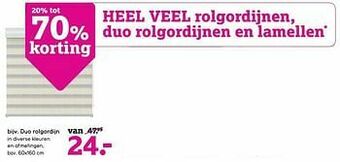 Leen Bakker Duo rolgordijn aanbieding