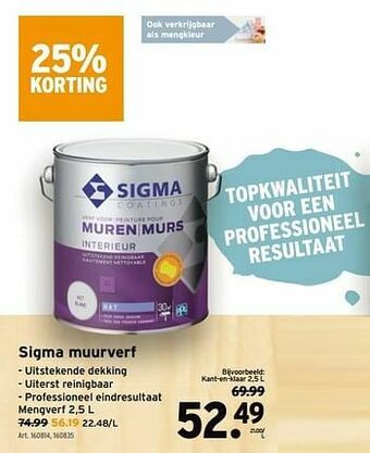 GAMMA Sigma muurverf aanbieding