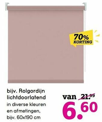 Leen Bakker Rolgordijn lichtdoorlatend aanbieding